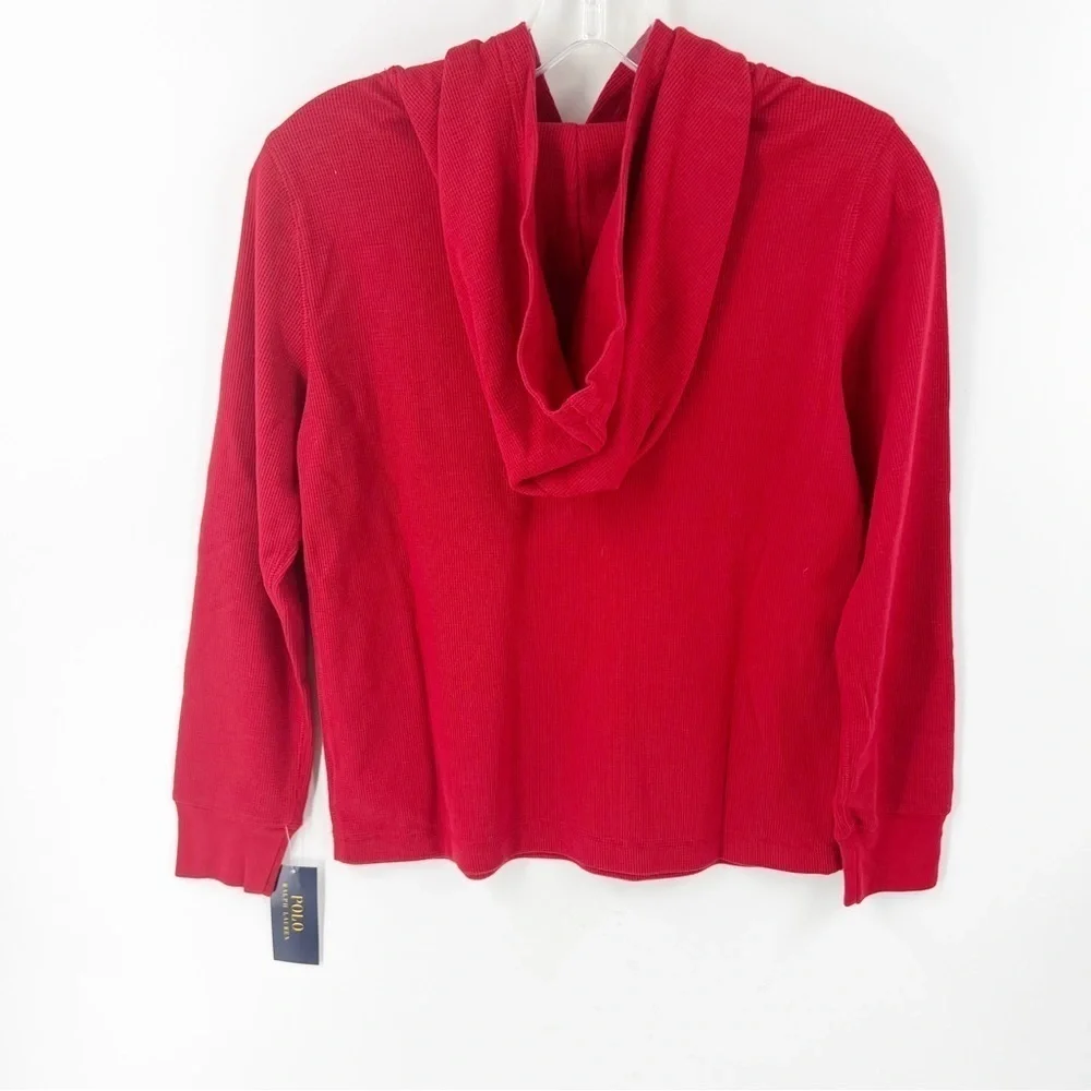 ✅ NWT RALPH LAUREN KIDS RED PULLOVER HOODIE SIZE‎ MEDIUM 10-12